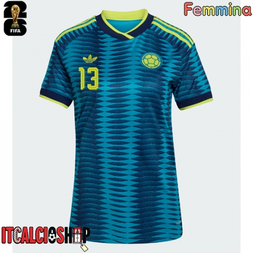 Colombia Yerry Mina #13 Seconda Maglia Femmina Mondiali 2026 Manica Corta